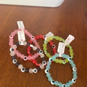 colorful evil eye beaded bracelet bundle